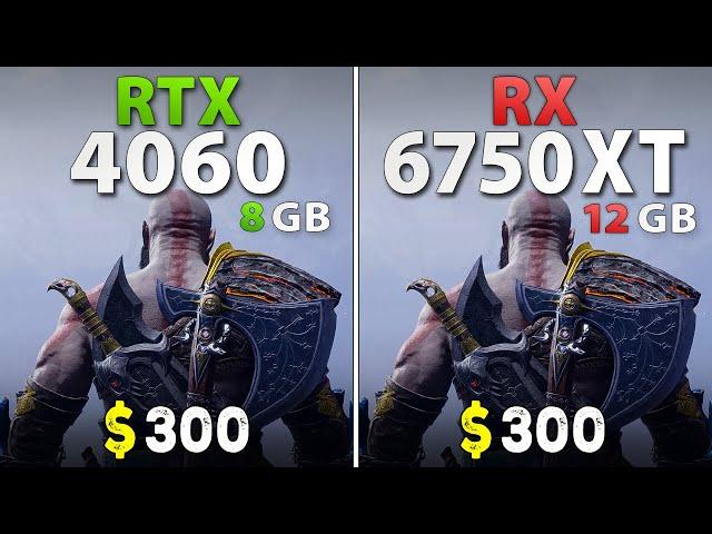 RTX 4060 vs RX 6750 XT // Test in 12 Games