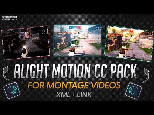 Alight Motion CC Pack |Pubg Colour correction on Android & ios | Free cc presets