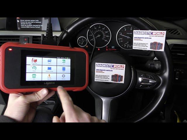Cost Effective BMW Airbag SRS Warning Reset with Using Launch CRP129E