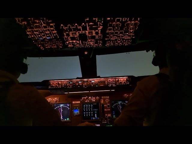 Crazy technology,  BOEING 747-400 LAND at nearly ZERO  VISIBILITY!!!  cockpit view, Auto landing.