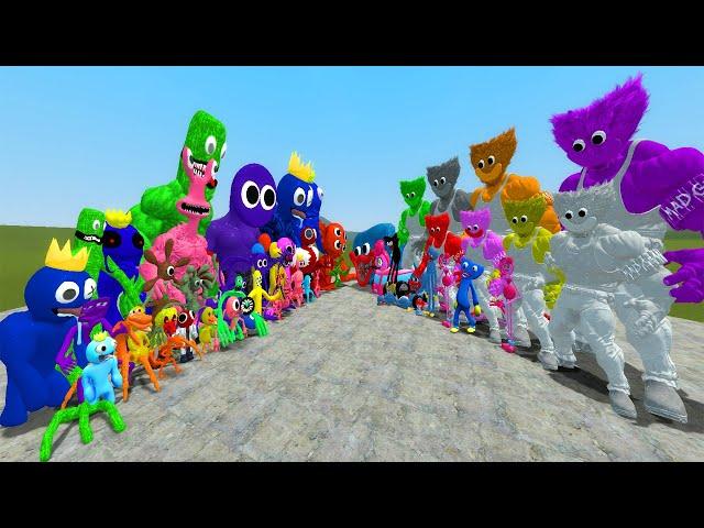 ALL ROBLOX RAINBOW FRIENDS VS ALL POPPY PLAYTIME In Garry's Mod! [poppyplaytime vs Roblox]