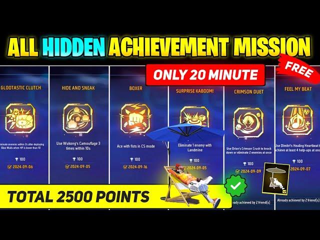 How To Complete All Hidden Achievement In Free Fire || All Hidden Achievements In Free Fire