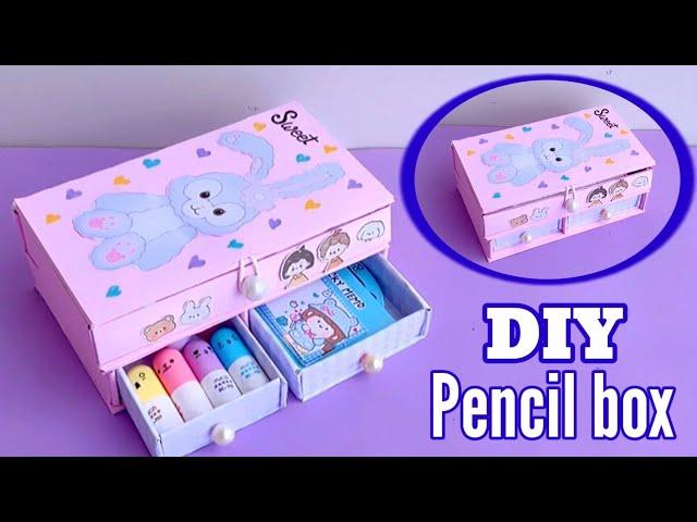 DIY Pencil Case/How to make Pencil Box with waste cardboard & matchbox/Best out of waste