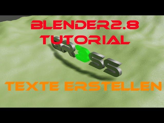 Blender 2 8 Tutorial Texte erstellen für Intros deutsch