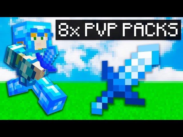 TOP 5 MCPE 8x PVP TEXTURE PACKS (1.19+) | FPS BOOST (Minecraft Bedrock)