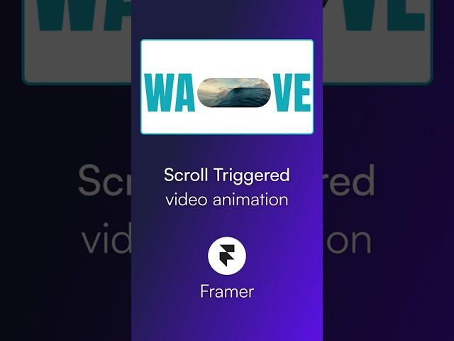 Scroll Animation in @Framer  in 60 Seconds!