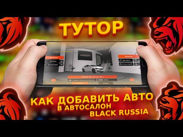 ТУТОР КАК ДОБАВИТЬ НОВУЮ МАШИНУ В АВТОСАЛОН - BLACK RUSSIA TUTOR