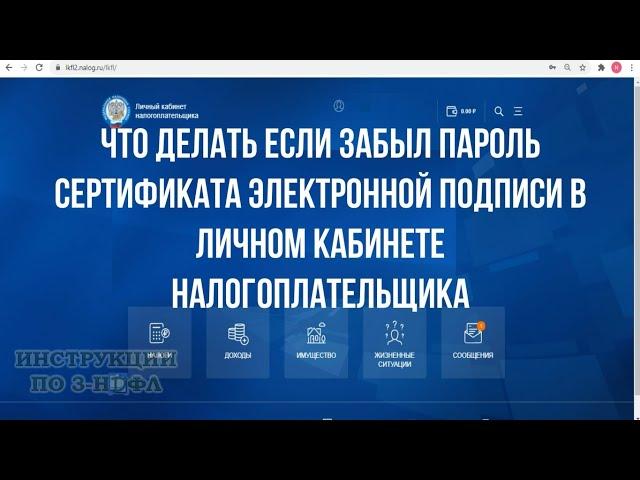 Забыл пароль сертификата электронной подписи ФНС, восстановление пароля ЭП для налоговой в ЛК