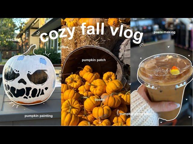 cozy fall vlog - pumpkin patch, painting & pumpkin spice latte