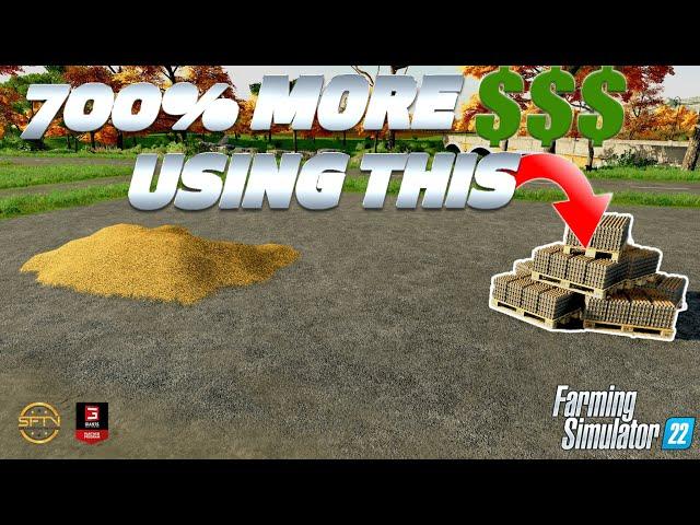 The EASIEST way to make a fortune in Farming Simulator 22 - Turn wheat into piles of money!