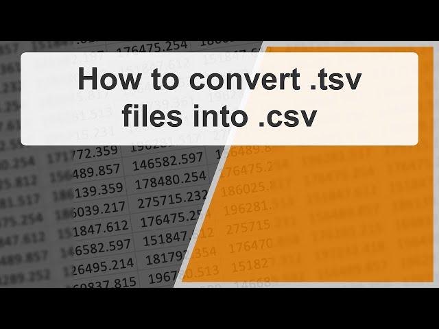 How to convert .tsv to .csv - Learn SQL with IMDB database -