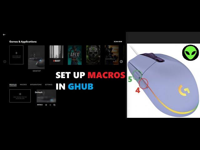 How to setup Rust macros on Logitech Ghub