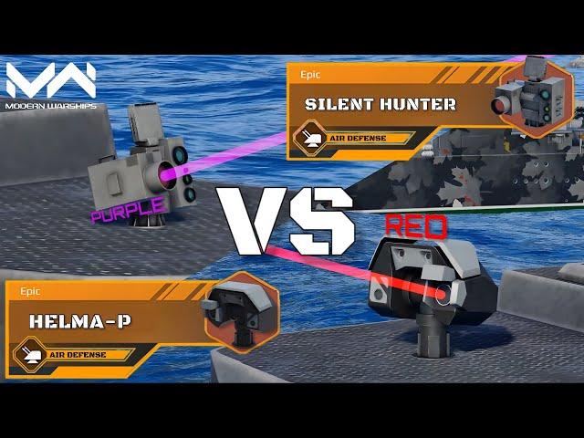 NEW! VIP Air Defense Helma-P Vs Silent Hunter! | Laser Air Defense Comparison | Modern Warships