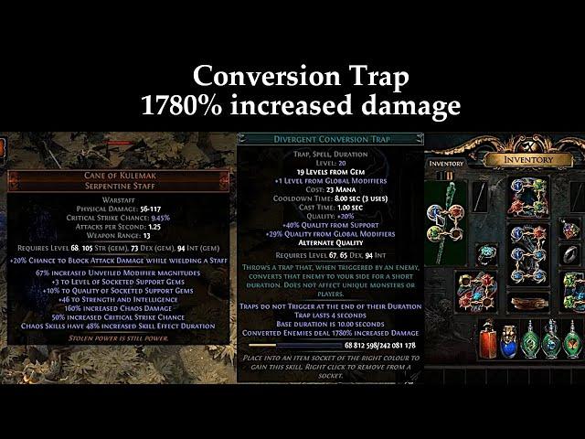 Converted Enemies deal 1780% increased Damage - Path of Exile (3.17 Archnemesis)