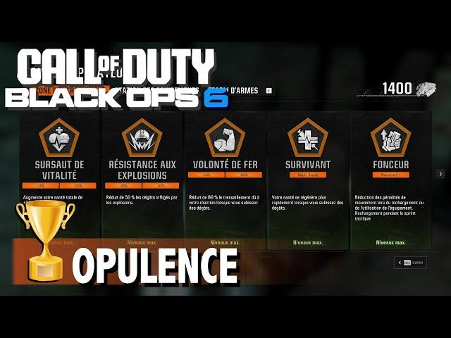 OPULENCE - AIDE ACHETER TOUTES LES AMÉLIORATIONS DE JOUEUR ET DE LA PLAQUE  CALL OF DUTY BLACK OPS 6