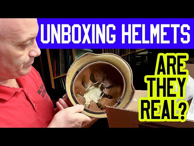 Unboxing WW2 German Helmets: M35 & M40 Military Antiques Pt. 1 of 2 | Spotting Fakes in Collectibles