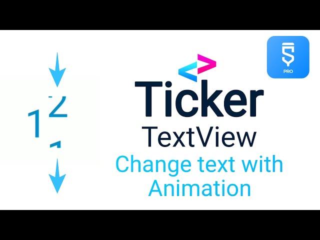 Ticker textview, Animate Textview changes, Animated Countdown text In Sketchware - DreamPLAY Dev