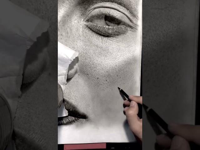 Skin texture hyperrealistic #charcoaldrawing #drawing #hyperrealistic #painting #skin #skintexture