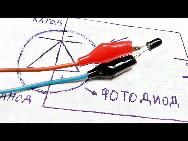 Как можно проверить ИК фотодиод на работоспособность, и где какой у него вывод, обычным мультиметром