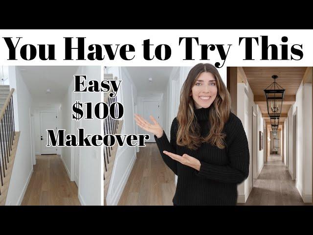 $100 Makeover Transforming My Hallway With Wall Trim / Upgrading Your Builder Grade Home