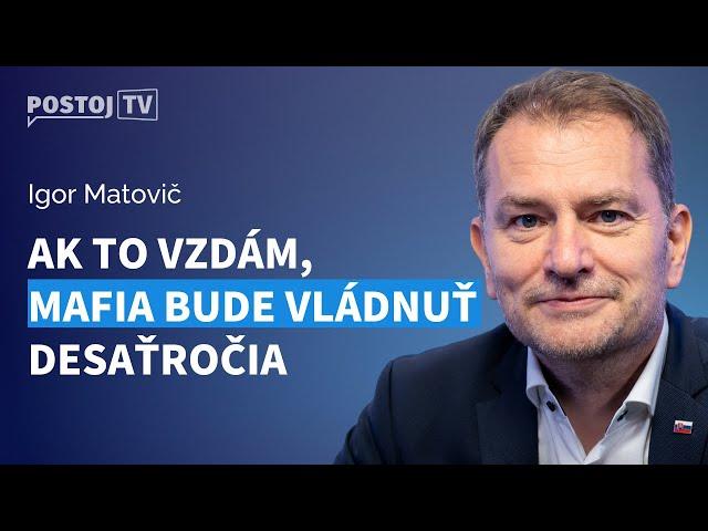 Igor Matovič: Ak odídem, mafia bude vládnuť desaťročia