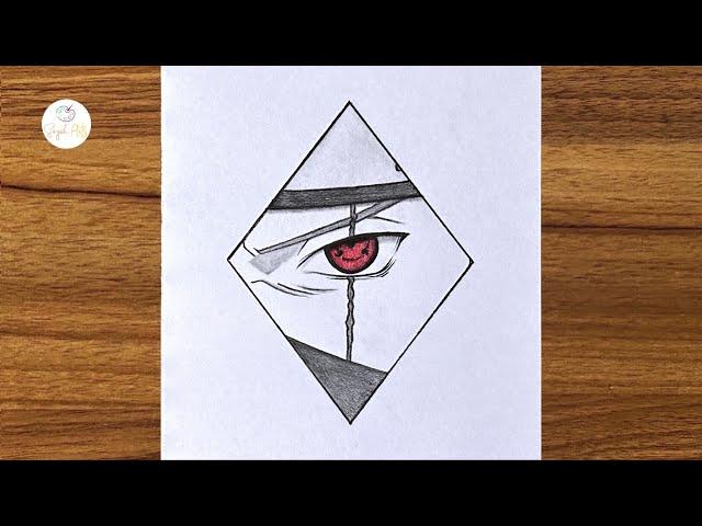 How to draw Kakashi’s eye step by step || Easy anime drawing || How to draw anime step by step