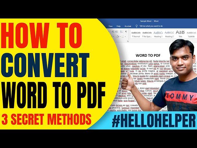 How To Convert Word to Pdf Without Losing Formatting or Changing Font | 3 SECRET METHODS