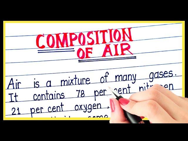 What are composition of air in english | Definition of composition of air