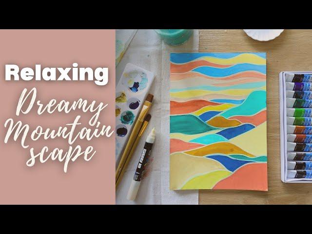 Calming Painting idea to help with stress and anxiety - Easy painting idea