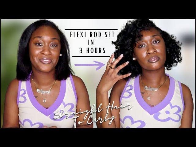 HAPPY NEW YEAR | Transform that OLD silk press in 3 HOURS | Flexi Rod Set on Straight Hair!