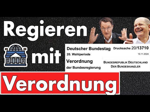 Regieren ohne Mehrheit? Per Verordnung zur Beitragserhöhung in der Pflege! Scholz am Ende der Macht!