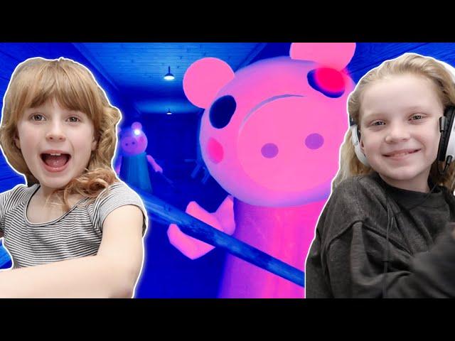 Sisters Playing Roblox Piggy • Randall Family Gaming