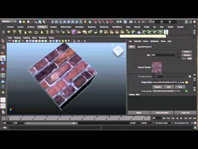 MAYA 3D ModellingTutorial - Materials and texturing in Maya