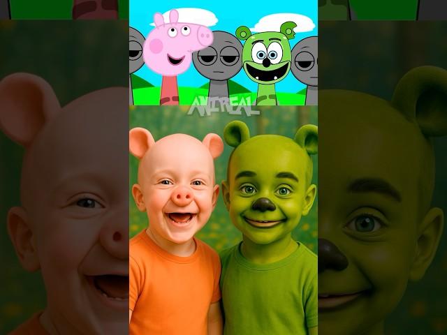 Incredibox Sprunki OC - Peppa Pig X Gummy Bear In Real Life!