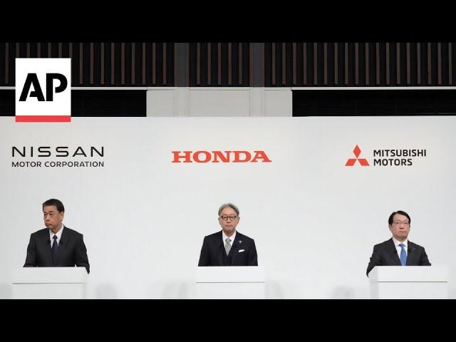 Nissan and Honda officials announce plans to merge and create world's No. 3 automaker