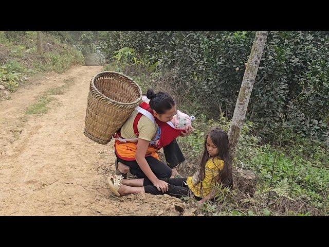 Single Mother - Rescuing the poor girl & Raising the Child Alone - Taking Care of the Garden