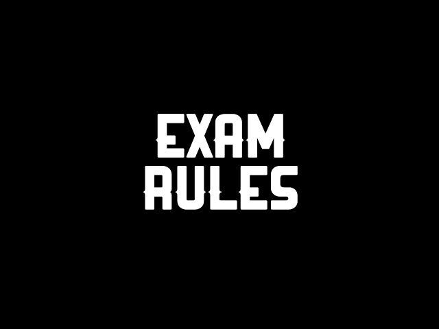 Exam Rules - Student Service Announcement