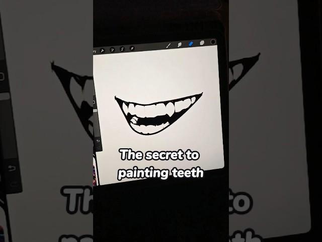 How to draw teeth #arttips #arttutorial #digitalart #procreate #shorts