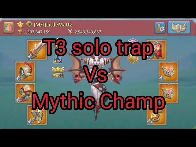 T3 Solo Trap Vs Mythic Champ. K1055 is on FIRE! - LORDS MOBILE