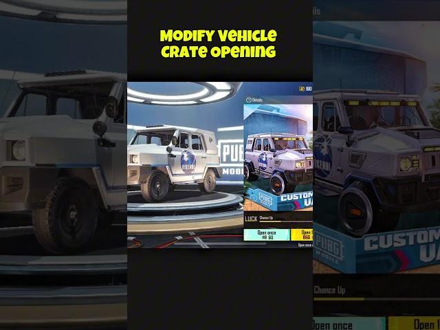 Modify Vehicle Crate Opening #pubgmobile #pubgshorts #pubgcrateopening #pubgcars