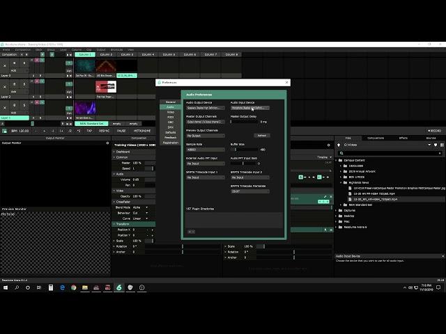 SMPTE Setup on Resolume