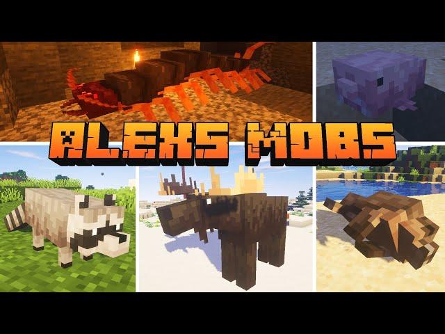 ALEX'S MOBS 1.16.5 #3 - ЕНОТ, ЛОСЬ, ТЮЛЕНЬ И ДРУГИЕ!