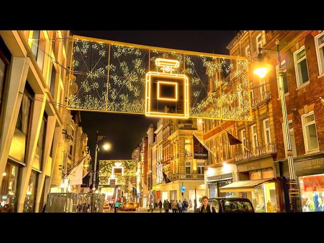 Mayfair London Christmas 2024  London Christmas Lights Walk Tour  4K HDR