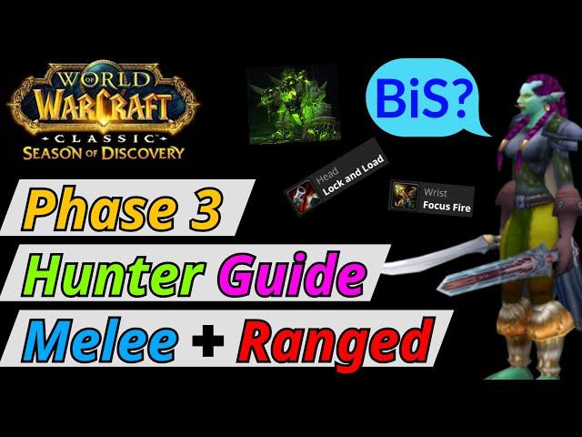 Hunter Guide Phase 3 Season of Discovery - SoD - WoW Classic - Rotation - Talents - Spec Pet Pets