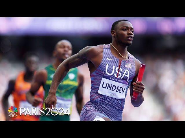 U.S. men's 4x100m relay team through to final with a commanding heat | Paris Olympics | NBC Sports