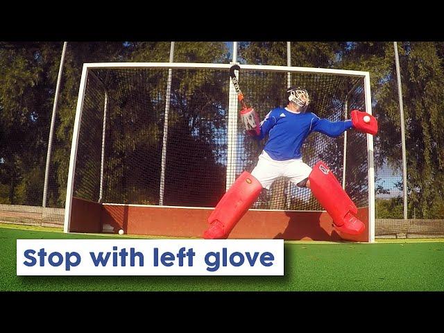 Goalkeeper tutorial: Stopping balls with left glove | Hockey Heroes TV