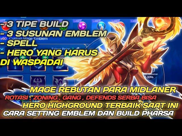 CARA SETTING EMBLEM DAN BUILD PHARSA PALING SAKIT 2021 - BUILD PHARSA TERSAKIT | PHARSA