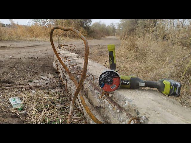 СРЕЗАЮ АРМАТУРУ НА СВАЛКЕ! АККУМУЛЯТОРНАЯ БОЛГАРКА РИОБИ! ПОИСК МЕТАЛЛОЛОМА НА СВАЛКЕ! ПОИСК МЕДИ!