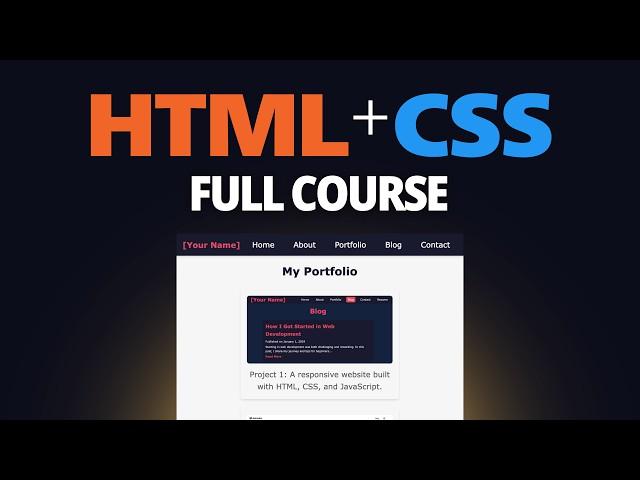 HTML & CSS Full Course: Build Your First Website