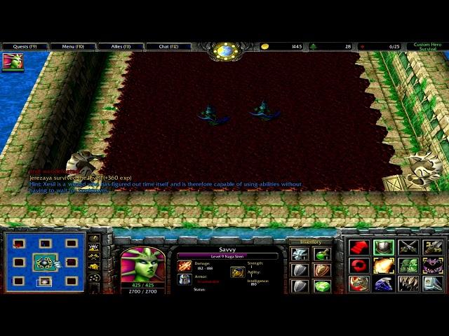 Warcraft 3 | Custom Hero Survival v2.6c | OP SAVVY